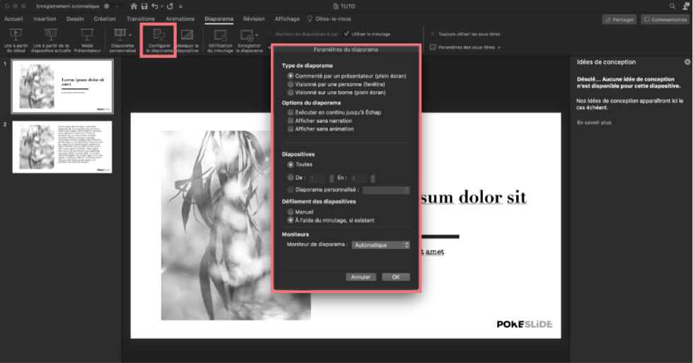 Comment faire défiler un diaporama Powerpoint en boucle